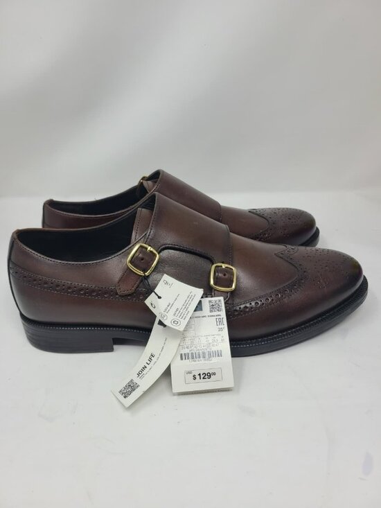 Zara Leather Double Monk Strap Shoes Size 8 2408/920 main image 12